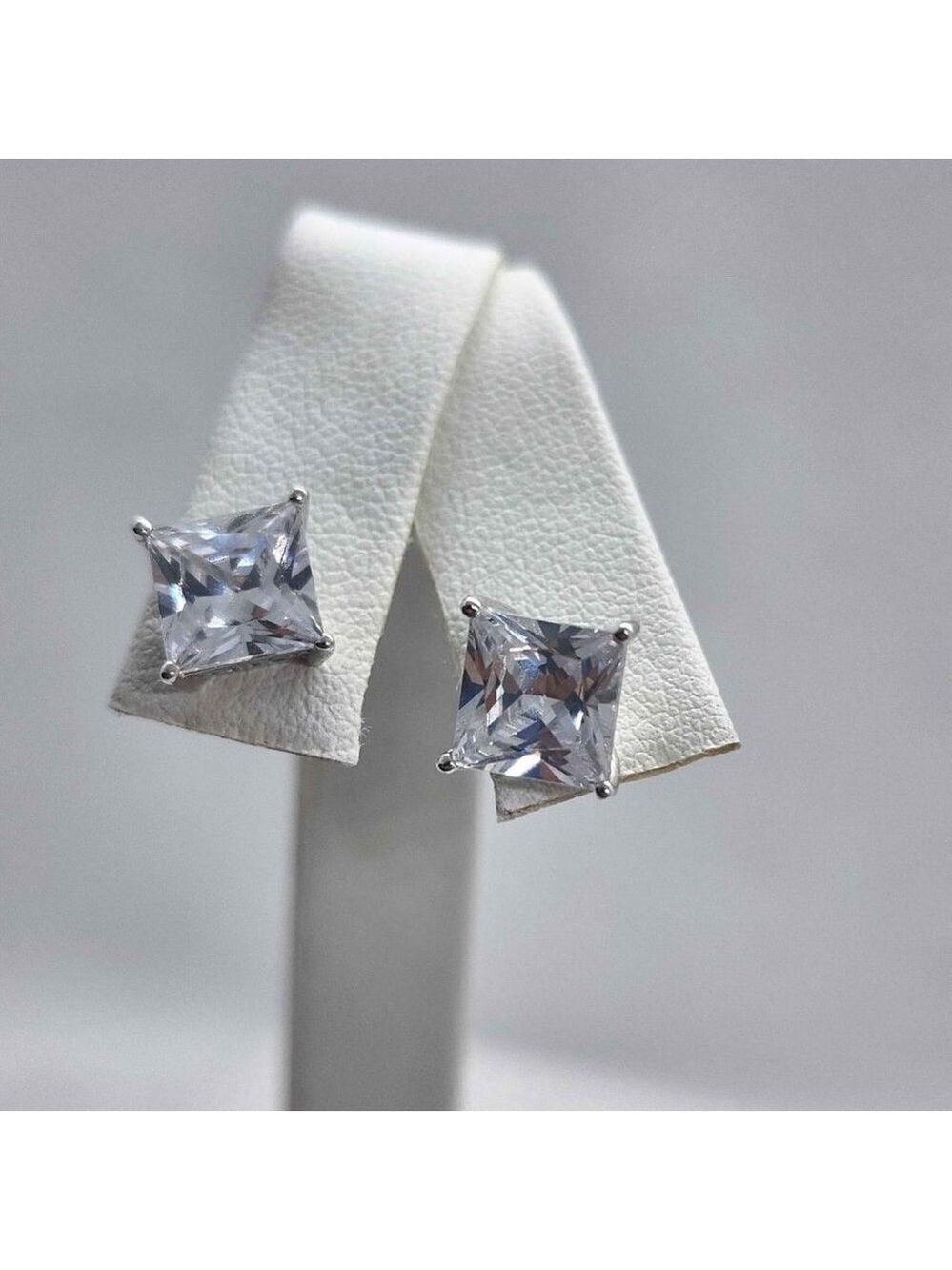 NEW Sterling Silver 925 White GemStone Studs - Earrings